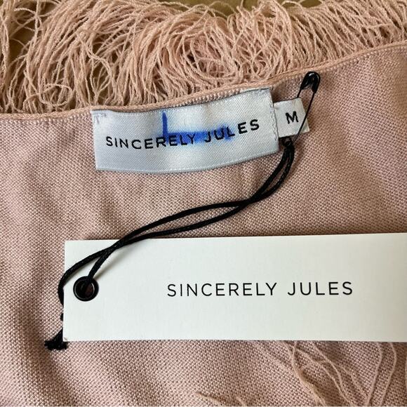 Sincerely Jules Blush Pink Feather Tank Top - Picture 6 of 7